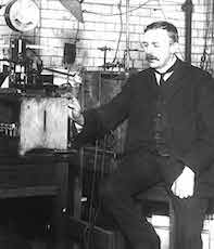 Rutherford in his laboratory